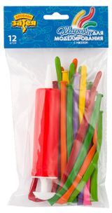 Изображение товара Набор шаров «Веселая затея» с насосом для моделирования, 12 шт