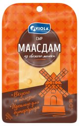 Изображение товара Сыр полутвердый Viola Маасдам нарезка 45% БЗМЖ, 120 г
