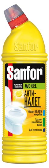 Изображение товара Гель для чистки и дезинфекции унитаза Sanfor WС gel лимон, 1 л