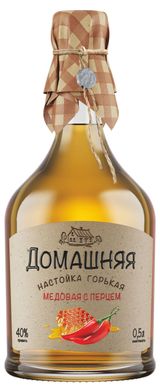 Изображение товара Настойка «Домашняя» Медовая с перцем Россия, 0,5 л