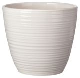 Изображение товара Горшок керамический Бриз белый без поддона, 1,4 л