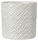 Изображение товара Горшок бетонный Бисер белый без поддона, 1,82 л