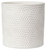 Изображение товара Горшок бетонный Тринити белый без поддона, 1,82 л