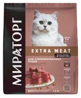 Изображение товара Сухой корм для стерилизованных кошек «Мираторг» c нежной телятиной старше 1 года, 1,2 кг