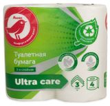 Изображение товара Туалетная бумага АШАН Красная птица 3 слоя, 4 рулона