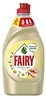 Изображение товара Средство для мытья посуды Fairy «Нежные ручки» Ромашка и витамин E, 450 мл