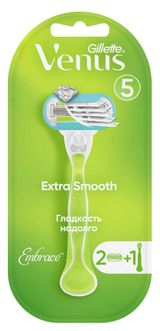 Изображение товара Станок для бритья женский Venus Embrace с 2 сменными кассетами, 1 шт