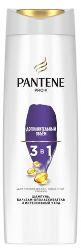 Изображение товара Шампунь для волос Pantene Дополнительный объем 3 в 1, 360 мл