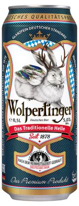Изображение товара Пиво Wolpertinger Das Traditionelle Helle светлое фильтрованное 4,9%, 500 мл