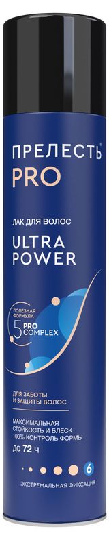 Изображение товара Лак для волос «Прелесть» Professional Ultra Power экстра фиксация, 300 см3