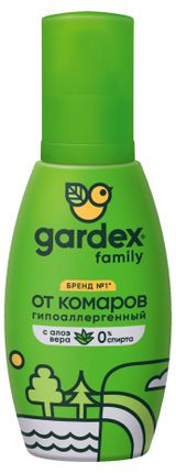 Изображение товара Спрей от комаров Gardex Family с алоэ вера на водной основе, 100 мл
