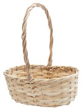 Изображение товара Корзина плетеная Natural House натуральная овальная с ручкой, 34х25 см