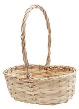 Изображение товара Корзина плетеная Natural House натуральная овальная с ручкой, 25х16 см