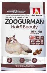 Изображение товара Сухой корм для кошек «Зоогурман» Hair&Beauty микс птицы, 350 г