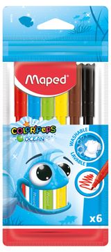Изображение товара Фломастеры Maped Color Peps Ocean, 6 цветов