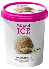 Изображение товара Мороженое сливочное BRandICE Ванильное с ароматом ванили ведерко БЗМЖ, 600 г