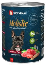Изображение товара Консервы для собак «Зоогурман» Holistic Телятина с зеленой фасолью, 350 г