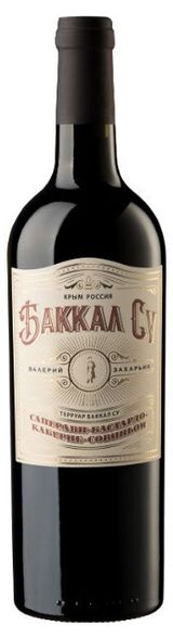 Изображение товара Вино «Валерий Захарьин» Саперави Бастардо Каберне Совиньон серии Баккал Су красное полусладкое Россия, 0,75 л