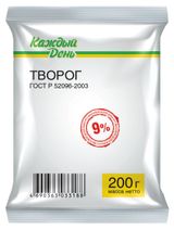 Изображение товара Творог «Каждый день» брикет 9% БЗМЖ, 180 г