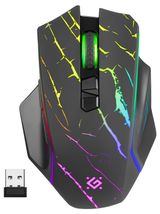 Изображение товара Мышь беспроводная Defender Uran GM-503 LED игровая черная, 3200 dpi