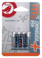 Изображение товара Батарейки АШАН Красная птица Premium алкалиновые AAA LR03, 4 шт