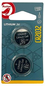 Изображение товара Батарейки АШАН Красная птица литиевые CR2032, 2 шт