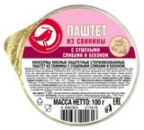 Изображение товара Паштет АШАН Красная птица свиной с сушеными сливами и беконом, 100 г