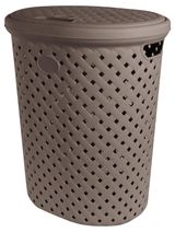 Изображение товара Корзина для белья Plast Team Rattan шоколадный мокко, 415х330х510 мм, 42 л