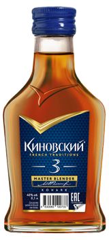 Изображение товара Коньяк «Киновский» трехлетний Россия, 0,1 л