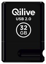 Изображение товара Флешка Qilive USB 2.0 Mini с колпачком пластик черная,  32GB
