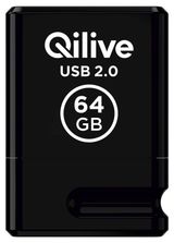 Изображение товара Флешка Qilive USB 2.0 Mini с колпачком пластик черная, 64GB