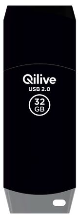 Изображение товара Флешка Qilive USB 2.0 с колпачком пластик черная, 32GB
