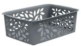 Изображение товара Корзина «Полимербыт» Leaves серая, 1,2 л