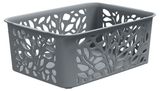 Изображение товара Корзина «Полимербыт» Leaves серая, 4 л