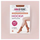 Изображение товара Носки женские «ИЖТЕКС» 40 DEN бежевые, 2 пары