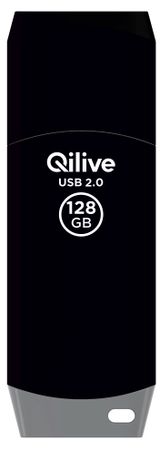 Изображение товара Флешка Qilive USB 2.0 с колпачком пластик черная, 128GB