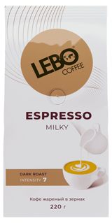 Изображение товара Кофе зерновой Lebo Espresso Milky, 220 г