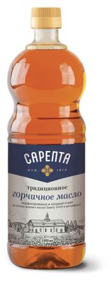 Изображение товара Масло горчичное «Сарепта» нерафинированное коричневое, 1 л
