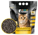 Изображение товара Наполнитель для кошачьего туалета GAMMA впитывающий подсолнечниковый, 5 л