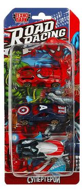 Изображение товара Набор металлических машинок «Технопарк» Road Racing, 7,5 см, 3 шт