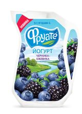 Изображение товара Йогурт питьевой «Фруате» черника ежевика 1,5% БЗМЖ, 250 мл