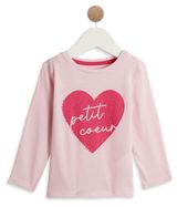 Изображение товара Футболка для девочки InExtenso Petit coeur розовая