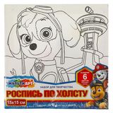 Изображение товара Холст для росписи по контуру «Мульти АРТ» суперщенки, 15х15 см