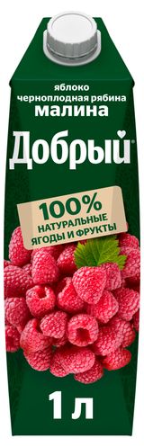 Изображение товара Нектар «Добрый» Яблоко-Малина-Рябина, 1 л