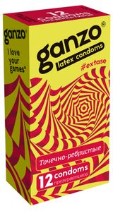 Изображение товара Презервативы Ganzo Extase Точечно-ребристые Великобритания, 12 шт