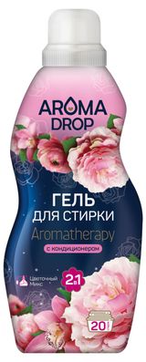 Изображение товара Гель для стирки Aroma Drop Aromatherapy Универсальный 2 в 1 Цветочный микс, 1 л