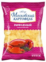 Изображение товара Чипсы рифленые «Московский Картофель» камчатский краб, 120 г