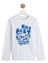 Изображение товара Футболка для мальчика InExtenso длинный рукав белая