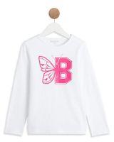 Изображение товара Футболка для девочек InExtenso с длинным рукавом белая