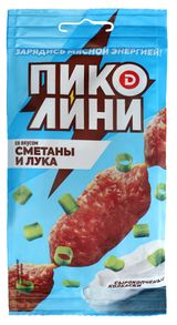 Изображение товара Мясные снеки Колбаски сырокопченые «Дымов» Пиколини сметана лук микс, 50 г